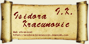 Isidora Kračunović vizit kartica